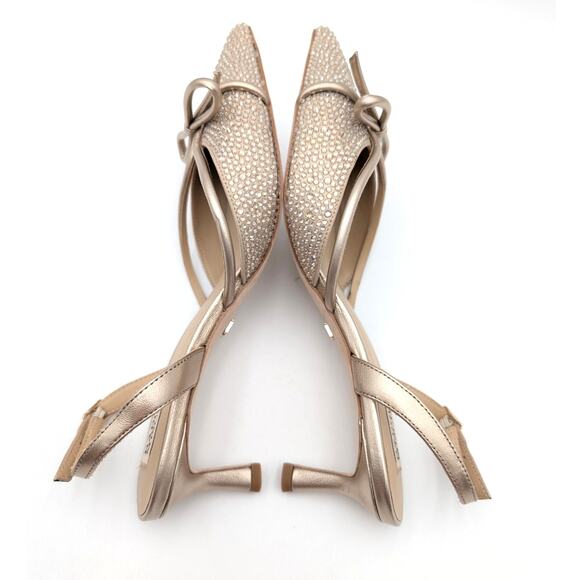 Badgley Mischka Angelina Slingback Pointed Toe Kitten Heel Pump Size US8.5 EU39 - Picture 7 of 12